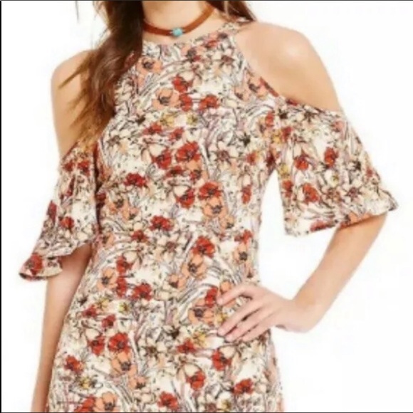 CHELSEA & VIOLET | JANUARY
Cold Shoulder Floral Print A-Line Mini Dress - Picture 3 of 8